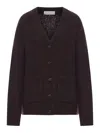 Dries Van Noten Alpaca Cardigan In Brown