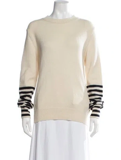 Pre-owned Dries Van Noten Alpaca Colorblock Pattern Sweater In Neutrals