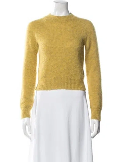 Pre-owned Dries Van Noten Alpaca Crew Neck Sweater In Blue