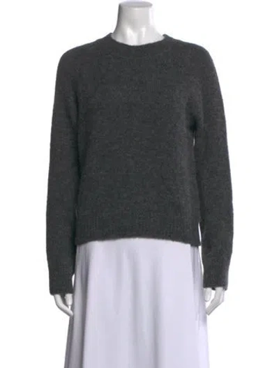 Pre-owned Dries Van Noten Alpaca Crew Neck Sweater In Grey