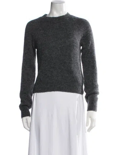 Pre-owned Dries Van Noten Alpaca Crew Neck Sweater In Grey