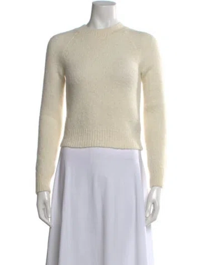 Pre-owned Dries Van Noten Alpaca Crew Neck Sweater In Neutral