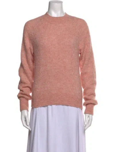 Pre-owned Dries Van Noten Alpaca Crew Neck Sweater In Pink