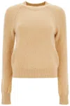 Dries Van Noten Texas Wool Blend Sweater In Peach In Beige