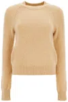 Dries Van Noten Texas Wool Blend Sweater In Peach In Cream
