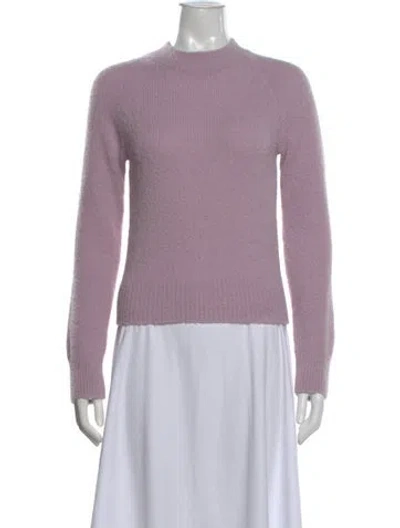 Pre-owned Dries Van Noten Alpaca Mock Neck Sweater W/ Tags In Purple