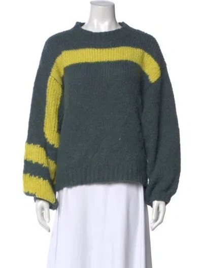 Pre-owned Dries Van Noten Alpaca Striped Sweater In Multi