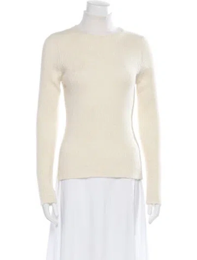Pre-owned Dries Van Noten Alpaca Turtleneck Sweater In Neutrals