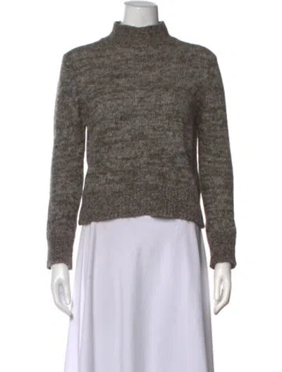 Pre-owned Dries Van Noten Alpaca Tweed Pattern Sweater In Grey