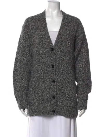 Pre-owned Dries Van Noten Alpaca Tweed Pattern Sweater W/ Tags In Grey