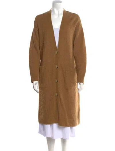 Pre-owned Dries Van Noten Alpaca V-neck Sweater In Neutral