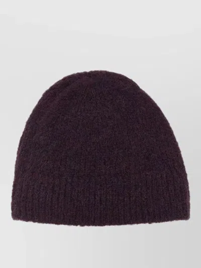Dries Van Noten Alpaca Wool Beanie In Purple