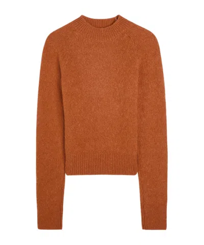 Dries Van Noten Alpaca Wool Blend Sweater In Brown