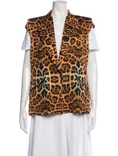 Pre-owned Dries Van Noten Animal Print Blazer In Multi