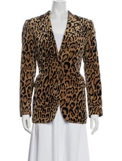 Pre-owned Dries Van Noten Animal Print Blazer In Multicolor