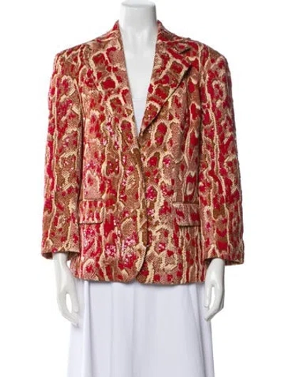 Pre-owned Dries Van Noten Animal Print Blazer W/ Tags In Multi