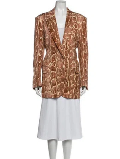 Pre-owned Dries Van Noten Animal Print Blazer W/ Tags In Multicolor