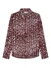 Dries Van Noten Animal-print Blouse In Red