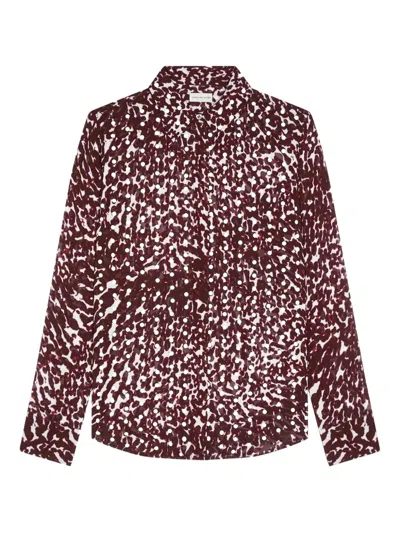 Dries Van Noten Animal-print Blouse In Red