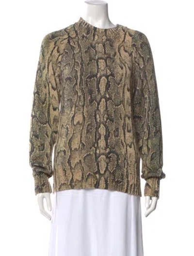 Pre-owned Dries Van Noten Animal Print Crew Neck Sweater W/ Tags In Multi