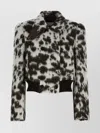 Dries Van Noten Animal Print Double Breasted Long Sleeve Coat In Multi