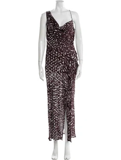 Pre-owned Dries Van Noten Animal Print Long Dress W/ Tags In Multi