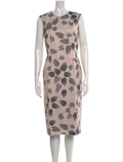 Pre-owned Dries Van Noten Animal Print Midi Length Dress In Multi