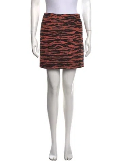 Pre-owned Dries Van Noten Animal Print Mini Skirt In Neutrals