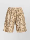 Dries Van Noten Animal Print Sequin Embellished Knee-length Shorts