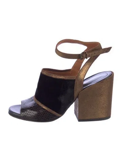 Pre-owned Dries Van Noten Animal Print Slingback Pumps In Multi