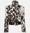Dries Van Noten Animal-printed Wool-blend Jacket In Brown