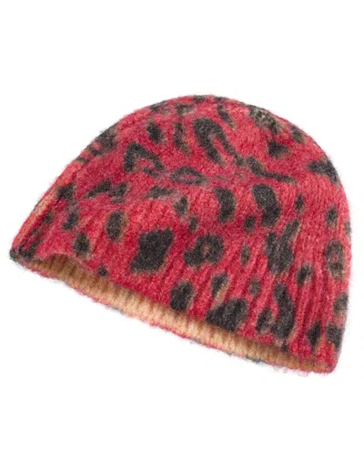 Dries Van Noten Animalistic Print Beanie In Red