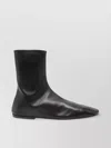 Dries Van Noten Leather Sock Booties In Black