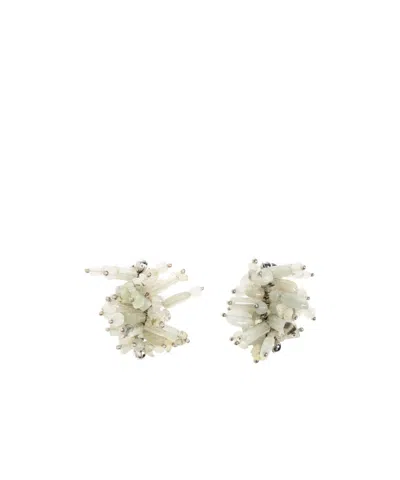 Dries Van Noten Applique Earrings In Green