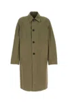 Dries Van Noten Cotton Trench Coat With Front Pockets And Long Sleeves