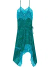Dries Van Noten Dallie Asymmetric Midi Dress In Blue