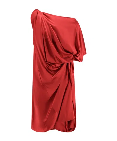 DRIES VAN NOTEN DRIES VAN NOTEN DALANT ASYMMETRIC SATIN DRESS