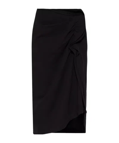 DRIES VAN NOTEN DRIES VAN NOTEN ASYMMETRIC HEM MIDI SKIRT