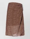 Dries Van Noten Asymmetric Midi Skirt Embellished Detail In Brown