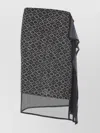 Dries Van Noten Asymmetric Skirt Featuring Geometric Design In Gray