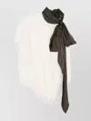 Dries Van Noten Asymmetric Sleeveless Top Fringe Detail In White