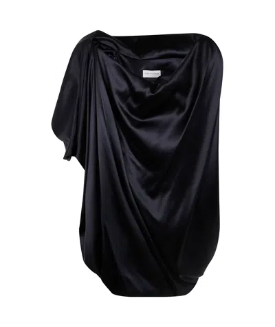 Dries Van Noten Asymmetrical Blouse In Black