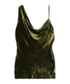 Dries Van Noten Asymmetrical Draped Top In Green