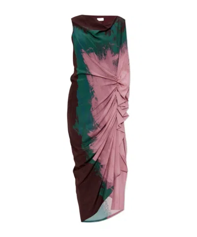 Dries Van Noten Asymmetrical Dress In Pink