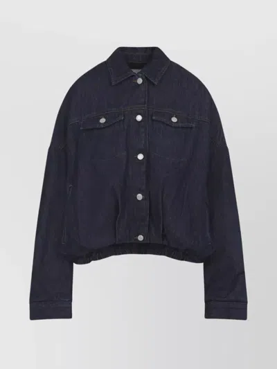 DRIES VAN NOTEN ASYMMETRICAL HEM DENIM JACKET