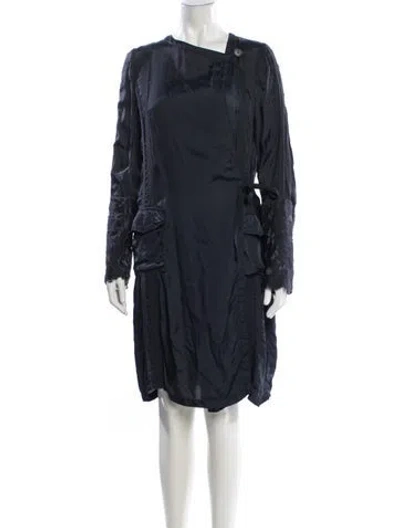 Pre-owned Dries Van Noten Asymmetrical Knee-length Dress In Blue