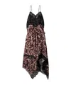 Dries Van Noten Asymmetrical Midi Dress In Multi