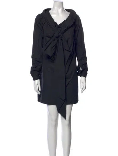 Pre-owned Dries Van Noten Asymmetrical Mini Dress In Blue
