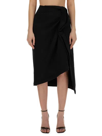 Dries Van Noten Asymmetrical Skirt In Black