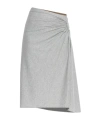 Dries Van Noten Draped Midi Skirt Side Detail In Gray